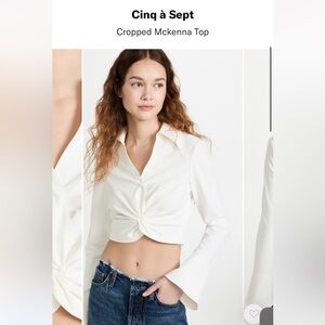 Cinq a Sept Cropped McKenna Top (size S)